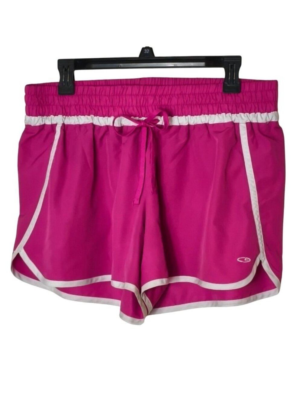 C9 Champion Womens XL Athletic Running Shorts Pink White Sporty Workout Active